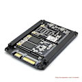 Miniatyrbilde 2 av 5: Dual Msata til Sata 3.0 Adapter 2 i 1 Konverterkort for PC Bærbar 6gbps