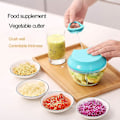 Pikkukuva 2 / 4: Miniul Mained Marker Manual Tead Hands To Cut The Vegetables Onions Meat Meat In Stainless Steel Non -slip Base 485 Ml Yellow