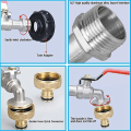 Miniatyrbilde 4 av 5: IBC Tank Kran 1000l Regnvannshøsting Kran, IBC Vann Tank Adapter 1/2 Dobbel Regnvannshøsting Kran, Messing Kran Laget Av Pp Grov Tråd