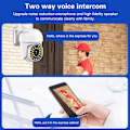 Miniatyrbild 4 av 5: 1080p Wifi IP-kamera Utomhus Trådlös Videoövervakning AI Människodetektering Färg Nattseende