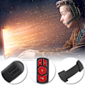 Miniatyrbillede 4 af 5: E-sports headset OVLENG Q7 - Kablet gaming headset med PU-læder ørebetræk i rød og sort