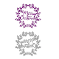 Miniatyrbillede 3 af 5: Glædelig Jul Garland Metal Skæredør Stencil Diy Scrapbooking Album Papir