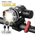 Miniatyrbilde 5 av 5: 5000mAh LED Sykkellys Oppladbar Lampe MTB Sykkel Hodelykt Sykling Lommelykt For Sykkel Lanterne Sykkel Forlykt only front light