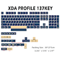 Miniatyrbilde 3 av 5: 137-tasters Dye Sublimering PBT-tastaturcaps Stargaze XDA-profil for Mx Swi