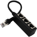 Miniatyrbilde 2 av 2: Nettverkskabel 1 til 3 porter Ethernet-adapterkabel, nettverkskabelsplitter, Ethernet én-til-tre forlengelseskabel