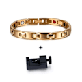 Miniatyrbild 1 av 5: Vinterly Blå Magnetiskt Armband Män Rostfritt Stål Hälsa Energi Germanium Armband Unisex Hologram Armband För Kvinnor Män wg with tool