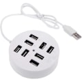 Miniatyrbillede 2 af 5: 8-port boks multi-data transmission USB 2.0 hub rund multi-port fordeleradapter (hvid)