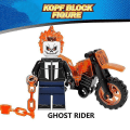 Miniatyrbillede 2 af 5: 8 stk./sæt Ghost Rider byggeklodser figurer samling minifigurer til børn legetøj gaver