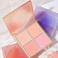 Miniatyrbillede 4 af 5: 4 Farver Blush Palette - Bærbar Mættet Alsidig Presset Makeup Blush Palette Til Kvinder