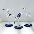 Miniatyrbillede 5 af 5: Nautiske Kystfugle Figur Ornament Romantisk (3 stk)