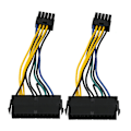 Miniatyrbillede 1 af 2: 2 X Atx 24-pin til 10-pin strømforsyningsadapterkabel til bundkort 135mm