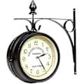 Miniatyrbillede 1 af 4: Væg ur i smedejern Have ur Stationsur 2-sidet Håndlavet Grand Central Terminal New Yo Hy