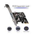 Pikkukuva 2 / 5: PCIe USB3.1 Type C -laajennuskortti USB-keskitinjakaja työpöydälle PCIe-nousijakortti PCI Express -muunnin