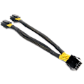 Miniatyrbillede 1 af 5: 8-polet CPU-kabel, hun til han, flettet, med Y-splitter, strømforlængerledning