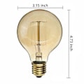 Miniatyrbillede 2 af 3: Lot 6 stk. 40w pærer E27 Vintage Edison G80 Glødepære Varm Hvid 220v
