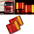 Miniatyrbillede 5 af 5: 2 stk. 12V Baglygter Trailer Lygter 8LED Bil Baglygte Lastbil Baglygte