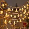Miniatyrbilde 2 av 5: Juletrær Snøfnugg Led Lysstreng Banner Julepynt 2023 Til Hjemmet Navidad Julepynt Lys Nyttår 2024 elk 1.5m 10led