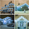 Miniatyrbild 2 av 5: Julgardinlampor, 400 LED 10m inomhus ljusslinga fönster
