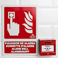 Pikkukuva 2 / 3: Hätäpysäytyspainike palohälyttimille LED-valolla