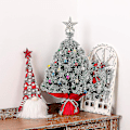 Miniatyrbillede 2 af 5: 22 tommer Bordplads Juletræ Mini Kunstigt Juletræ Med 30 LED Lys & 24 Julepynt