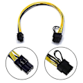 Miniatyrbillede 1 af 2: Pcie 6-bens han til 8-bens (6+2) han Pcie adapter strømkabel (4-pak)