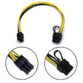 Pikkukuva 1 / 2: Pcie 6-pinninen uros 8-pinniseen (6+2) uros Pcie-sovitinvirtajohto (4 kpl)