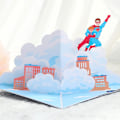 Pikkukuva 3 / 5: Super Dad Isänpäiväkortti 3d Pop-up Onnittelukortti Kirjekuorella Syntymäpäivälle