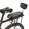 Miniatyrbillede 3 af 5: Cykel bagsæde PU læder blød pude bagagebærer sæde med ryglæn