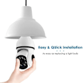 Miniatyrbild 4 av 5: Smart Home Nattseende Automatisk Människo Spårning 4x Digital Zoom E27 Glödlampa Kamera