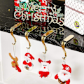 Miniatyrbilde 5 av 5: Jule Strømpeholdere Metall Mantel Strømpehengere Hylle Peis Garland Mantelgrep Sett (4 Stykker, Gull)