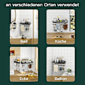 Miniatyrbillede 4 af 5: Krydderihylde til væg, Køkkenholder, Køkkenhylde til væg til krydderier, Væghængt krydderihylde til badeværelse