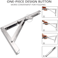 Miniatyrbilde 3 av 5: Folding Shelf Bracket, 12/300mm Rustfritt Stål Veggmontert Folding Bracket, 2 Pack Heavy Duty Retractable Folding Console Bracket For Garage Workbenc