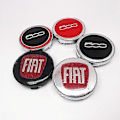 Miniatyrbillede 2 af 4: 4 stk. 60mm Hjulkapsler til Fiat 500 - Støvbeskyttende Dæksel Emblem til Punto Stilo Bravo Ducato Freemont 124 600 f