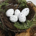 Miniatyrbillede 1 af 2: Håndlavet Kunstigt Fuglerede, Med Fugleæg Dekorativt Rede, Realistisk Effekt Til Fotografering Rekvisitter Hjemme Dekoration