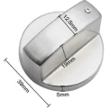 Miniatyrbilde 2 av 5: 6 stk Universal Metall Kontrollknapp Gasskomfyr 6mm Universal Kontrollknapp Komfyrknapp Kompatibel Gasskomfyr Komfyr