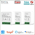 Pikkukuva 1 / 5: 10 kpl Zigbee 3.0 Mini Älykytkin Yandex Alice Tuya Älykoti DIY Valokytkimen 3pcs