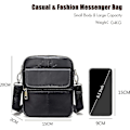 Miniatyrbilde 3 av 5: Unisex Skuldertaske Lille Skuldertasker Læder Messenger Crossbody Taske Til Mænd Gave