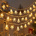 Miniatyrbilde 1 av 5: Juletrær Snøfnugg LED Lysstreng Banner Julepynt 2023 Til Hjemmet Navidad Julepynt Lys Nyttår 2024 tree snowflake1 1.5m 10led