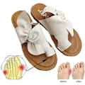 Miniatyrbillede 5 af 5: Dame Bow Open Toe Flade Sandaler, Dame Komfortable Tøfler, Bunion Corrector Ortopædiske Sandaler, Open Toe Sandaler, Casual Strand Sandaler