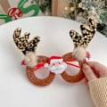 Miniatyrbild 1 av 10: Julglasögonram, Julpartytillbehör, Juldekorationer, Presenter, Små Presenter, Söta Julglasögon 7#black antler santa claus