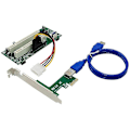 Miniatyrbild 2 av 5: PCI till PCI-adapterkort PCIe X1 till Router Tow 2 PCI-kortplats Riser-kort 2,5 Gbps Stöd för Windows Linux