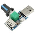 Miniatyrbillede 3 af 5: 3 stk. 5W USB-ventilator Luftvolumenhastigheds Trinløs Styreenhed USB-hastighedsregulator DC 5V USB-hanindgang