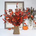 Miniatyrbillede 3 af 5: 6 stk. Kunstige efterårsblade Græskar Grene Efterår Faux Blomster Picks 25,6 Tommer Diy Ahornblad Stængler Til Håndværk Efterår Thanksgiving Hjem Køkken Gård