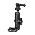 Miniatyrbild 1 av 5: Motorcykel cykelkamera hållare styre backspegel montering fäste 1/4 metallstativ för Go-pro Hero8/7/6/5/4/3+ actionkameror