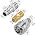 Miniatyrbillede 2 af 5: Lufttryksregulator Trevejsventil 175psi 12bar 1/4 Tommer Lufttryksmåler Regulator Til Kompressor (ny 3-vejsventil)