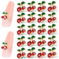 Miniatyrbild 1 av 5: 20 st 3d körsbärs nagel charms röda kawaii nagel strass konst diy kristall nagel juveler mönster nagel pärlor för flickor nagel smink telefon kläder skor b