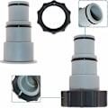 Miniatyrbillede 3 af 5: 2 stk. Intex Pool A-adapter kompatibel pumpe slange adapter A-serie med indvendigt gevind skru på fitting