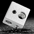 Miniatyrbillede 2 af 4: 20x20x13mm Aluminium Mk10 Ekstruder Hotend Varmeblok - M7 Gevind Heatbreak Til 3D Printer