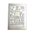 Miniatyrbillede 2 af 5: Rektangulær Happy Birthday kage metal skæredør præget til scrapbog papir