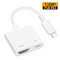 Miniatyrbilde 1 av 3: HDMI-adapter for iPhone, 1080p Digital AV-adapter for iPhone til TV, Plug and Play-tilkobling kompatibel med iPhone 14/13/12/11/X/XR/XS
